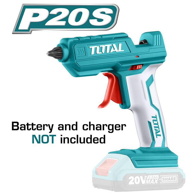 TOTAL TGGLI2001 Li-Ion Glue Gun 20V without battery and charger |  مسدس شمع بطارية بدون بطارية و شاحن من توتال