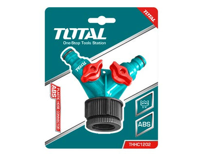 TOTAL THHC1202 جلبة حنفية مشترك 2 مخرج بمحبس