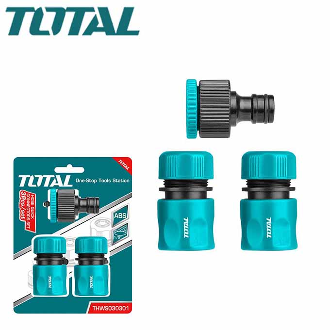 TOTAL THWS030301 - Quick connectors for high pressure washer 0.5 inch | طقم وصلات سريعة نصف بوصة لماكينة غسيل الضغط العالي من توتال