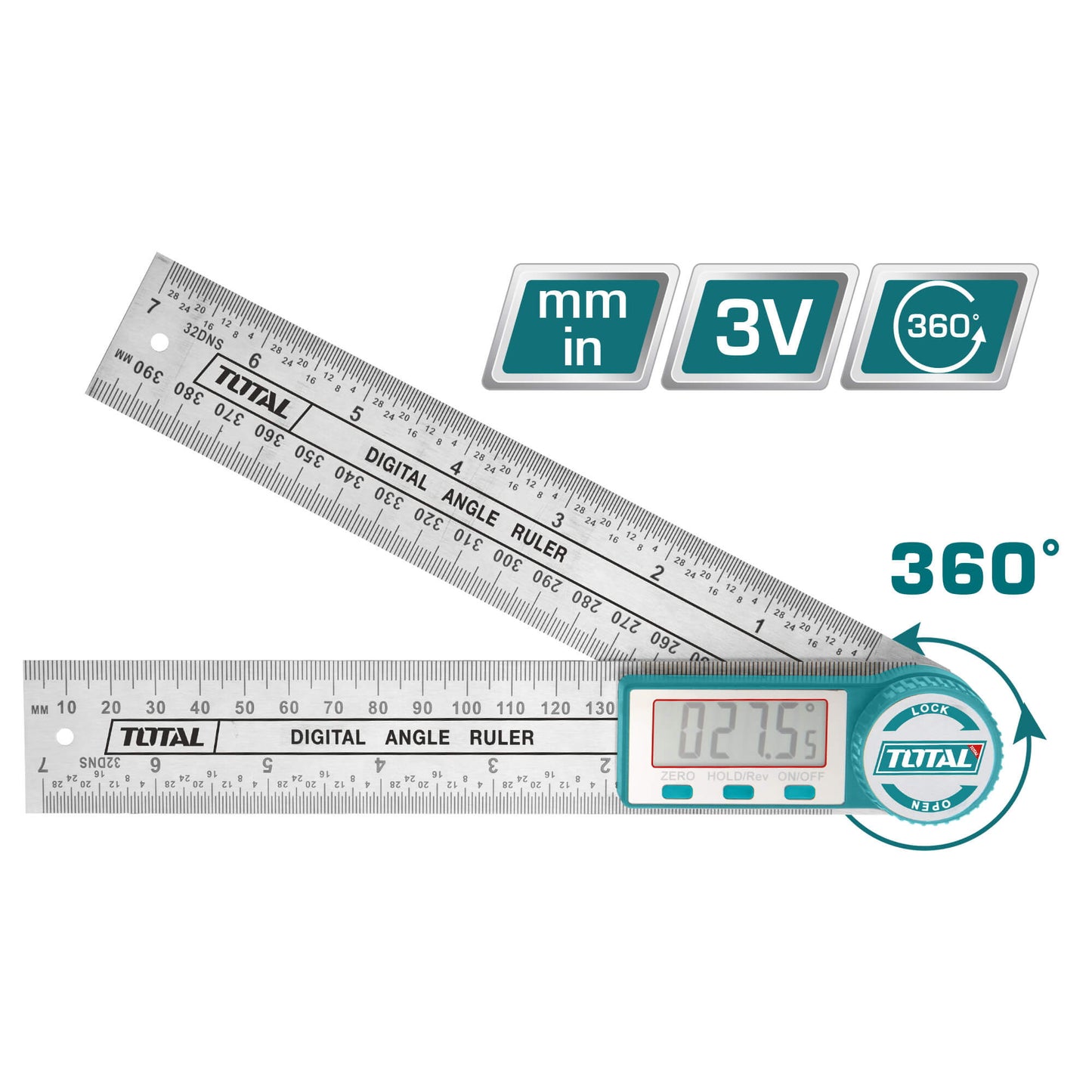 TOTAL TMT333601 Digital Angle Ruler | مسطرة ديجيتال متحركة لإيجاد الزوايا توتال