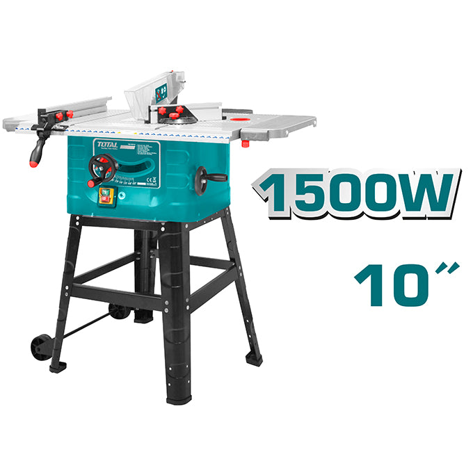 TOTAL TS5152542 Table Saw 10" 1500 Watt | منشار طبلية 10 بوصه 1500 وات بالحامل