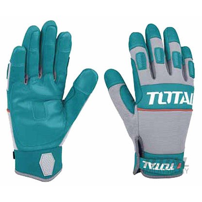 TOTAL TSP1806-XL - Mechanic Gloves  جوانتي للاعمال الميكانيكية ميكروفايبر و جلد