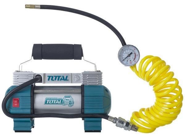 TOTAL TTAC2506 Car air compressor 12V two cylinders  كومبريسور سيارة 2 بستم 