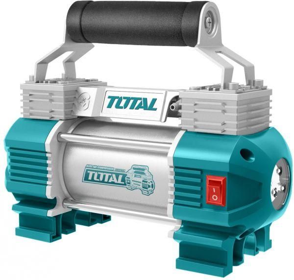 TOTAL TTAC2506 Car air compressor 12V two cylinders  كومبريسور سيارة 2 بستم 