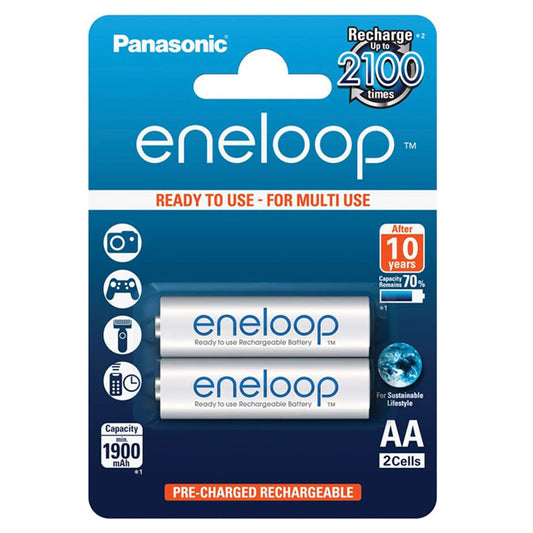 Panasonic HR03 eneloop rechargeable battery AAA 1.2 V | AAA بطاريات باناسونيك 1.2 فولت قابلة لإعادة الشحن 2 قطعه مقاس