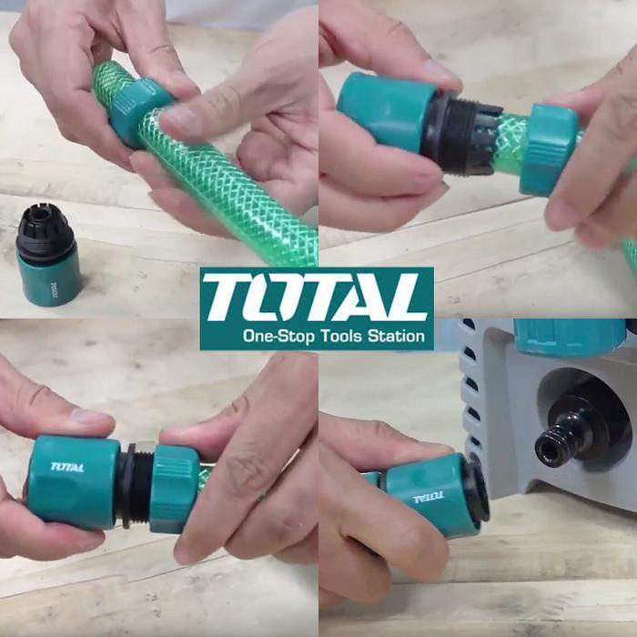 TOTAL THWS030301 - Quick connectors for high pressure washer 0.5 inch | طقم وصلات سريعة نصف بوصة لماكينة غسيل الضغط العالي من توتال 